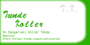 tunde koller business card